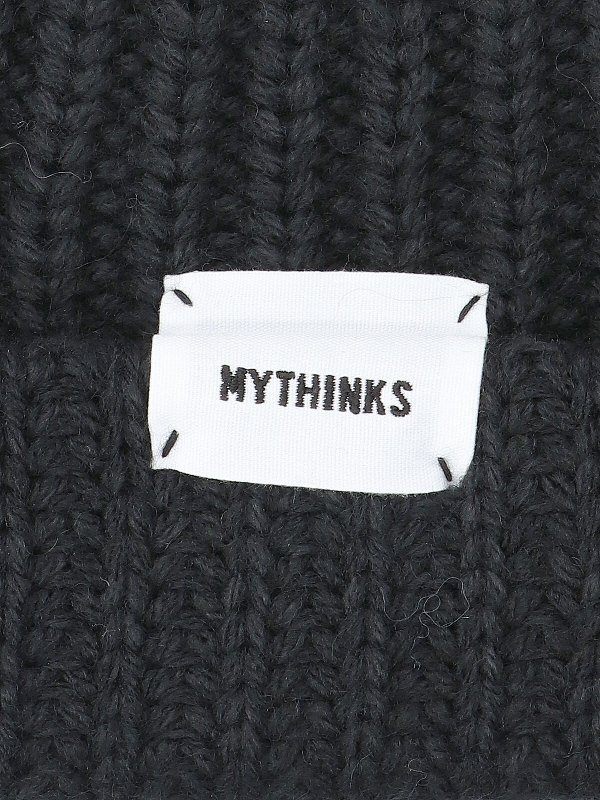 Mythinks MY723 Chunky Ribbed-Knit Beanie — Black, view 3
