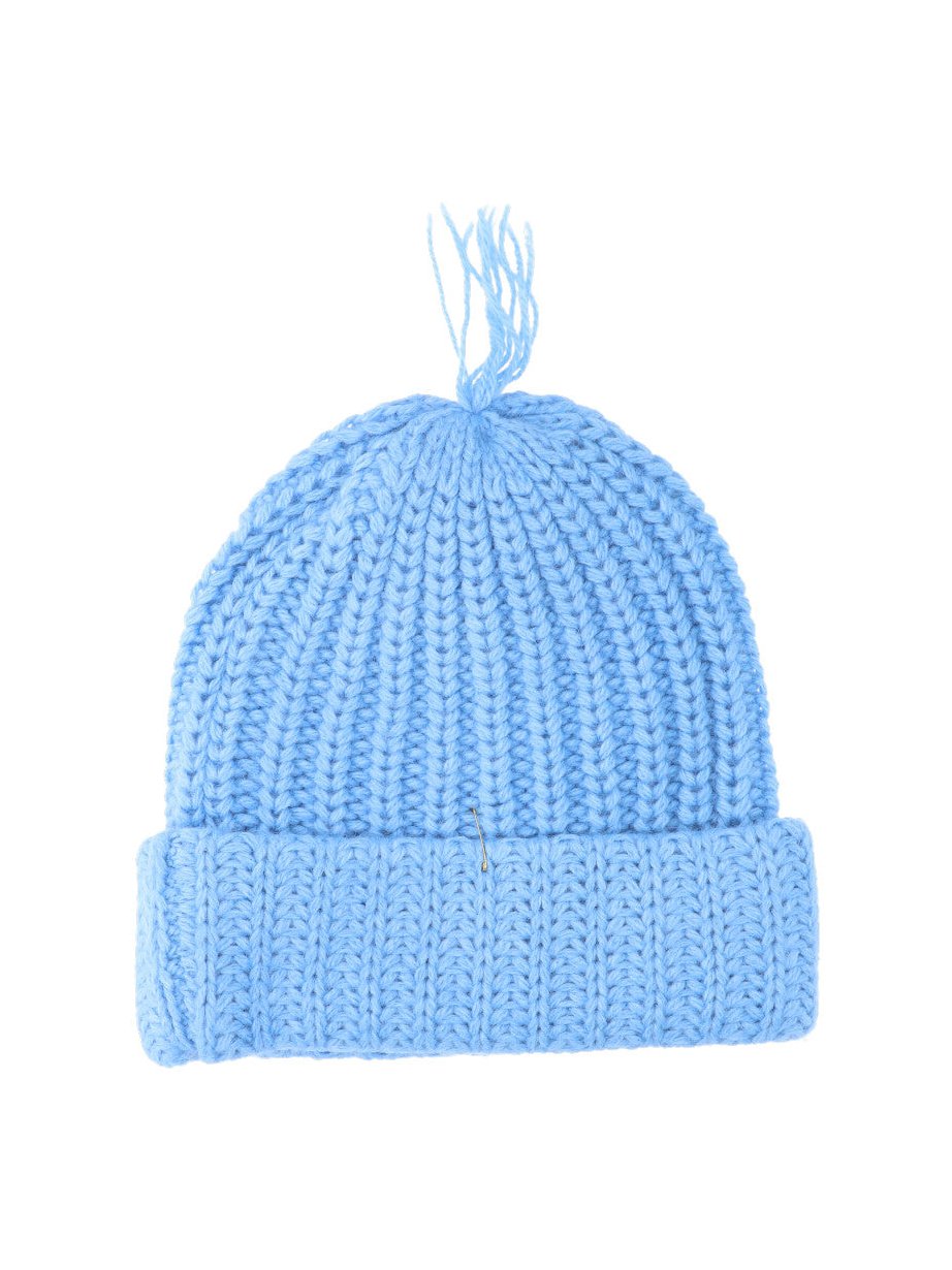 Mythinks MY723 Chunky Ribbed Wool Beanie — Blue, view 2