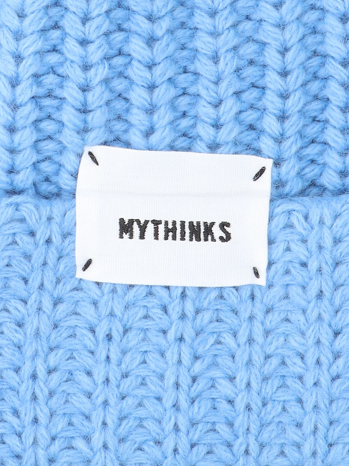 Mythinks MY723 Chunky Ribbed Wool Beanie — Blue, view 3