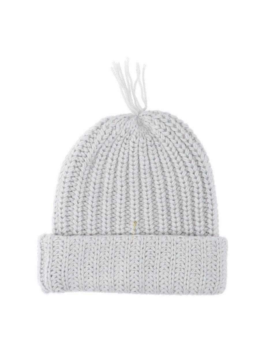 Mythinks MY723 Chunky Ribbed-Knit Wool Beanie — Gray, view 2