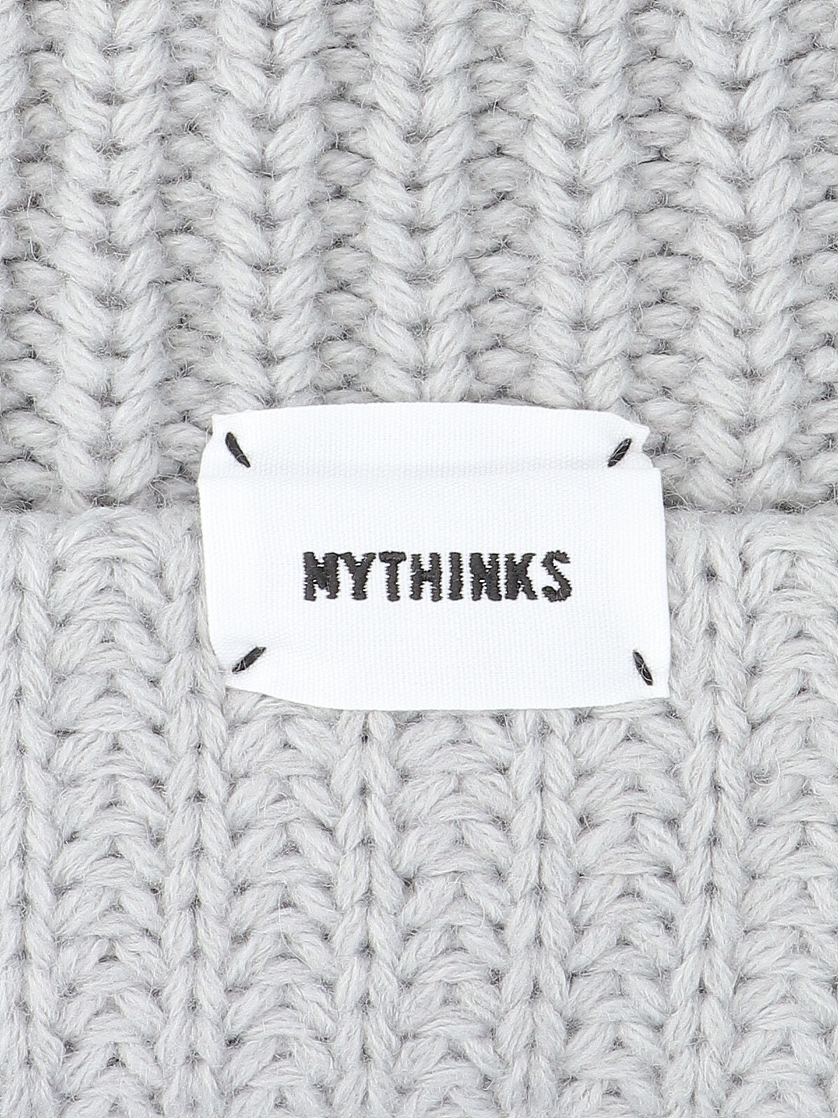 Mythinks MY723 Chunky Ribbed-Knit Wool Beanie — Gray, view 3