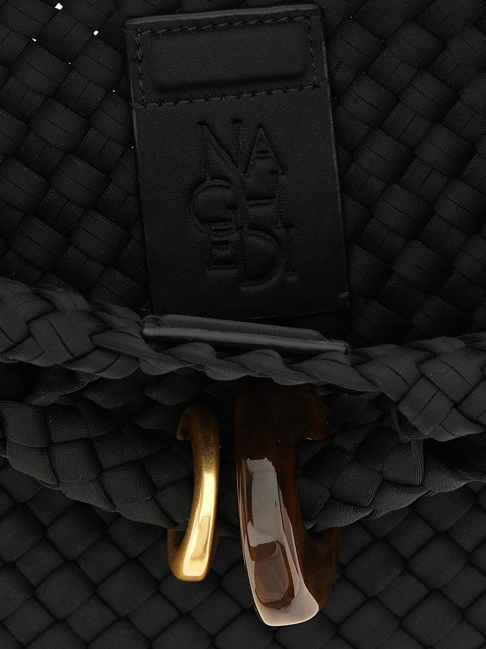 Naghedi Handwoven Neoprene Top Handle Bag — Black, view 4