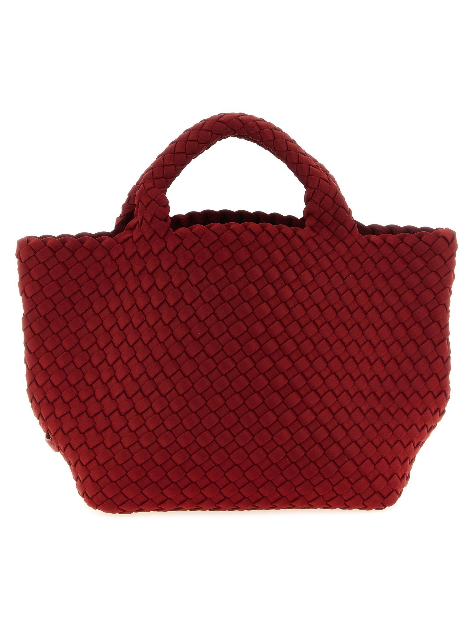 Naghedi Hand-Woven Neoprene Tote Bag — Red by Naghedi