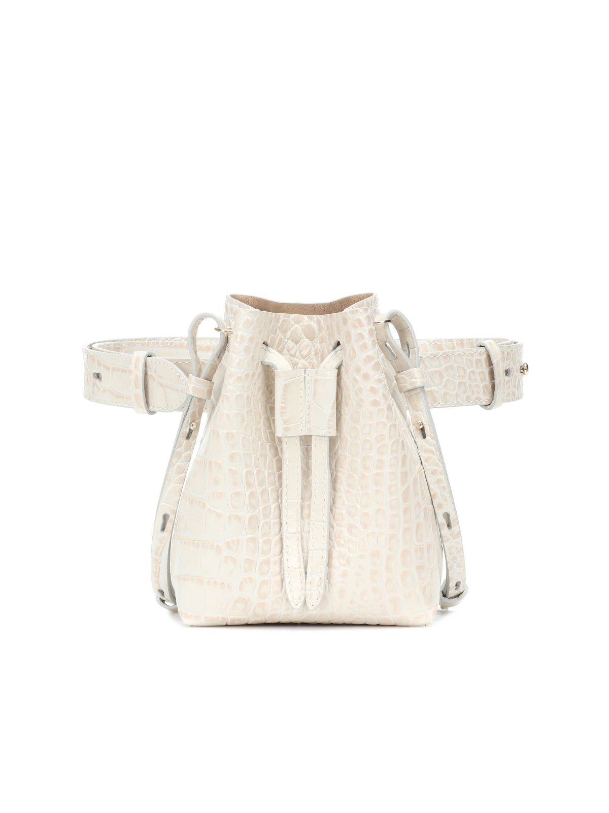 Nanushka Minee Bucket Bag — Beige, view 5