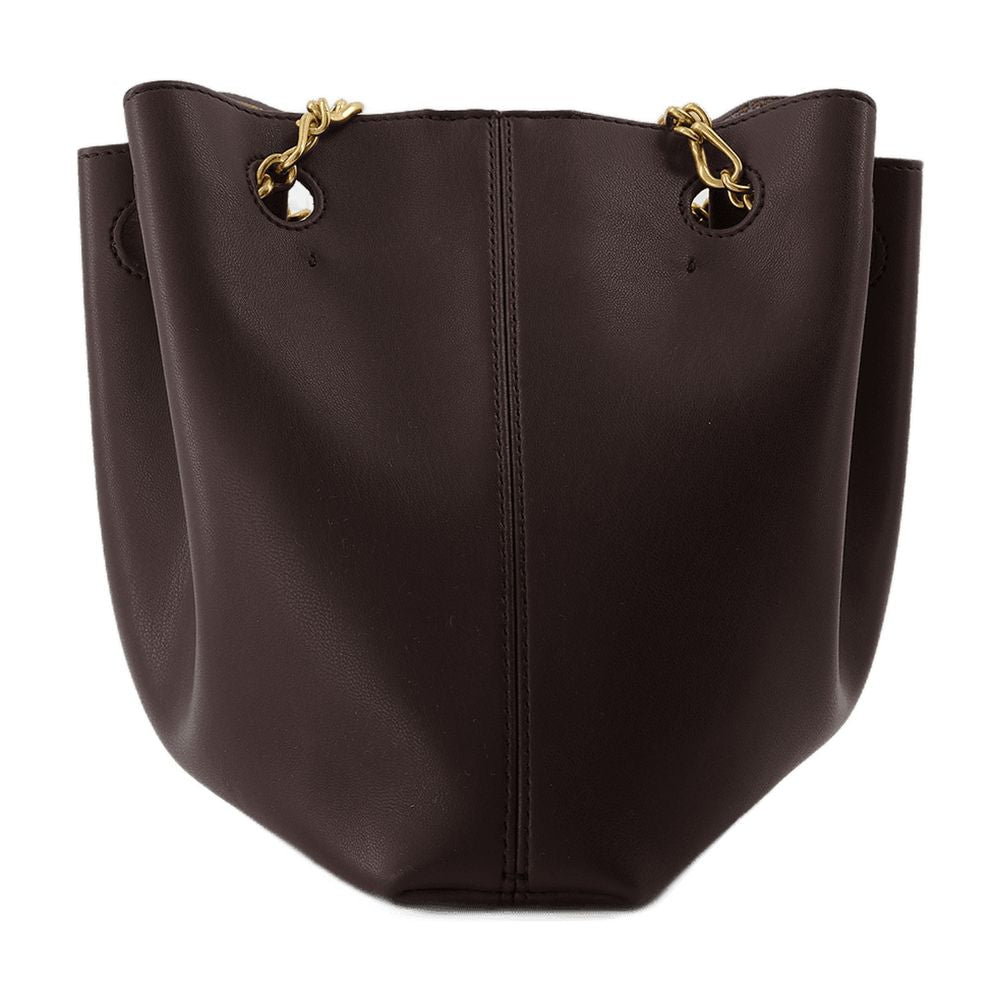 Nanushka Gather Bucket Bag — Brown, view 3