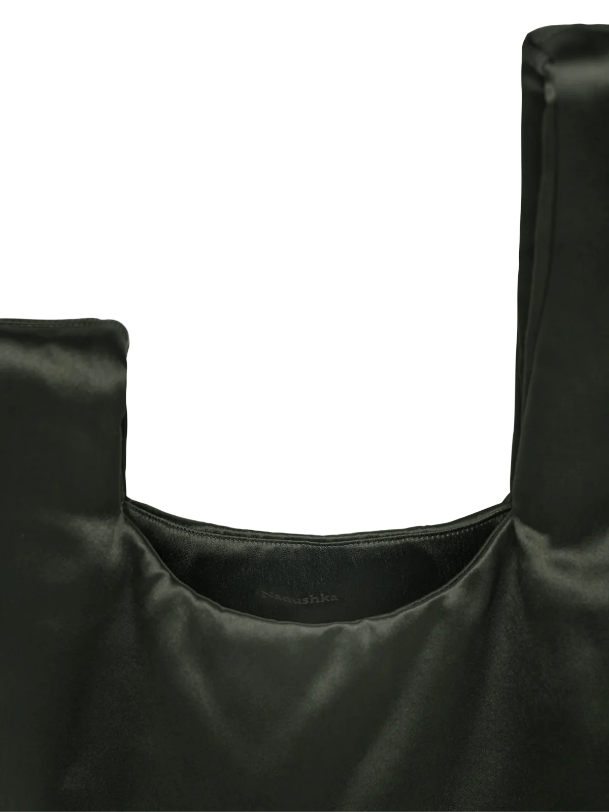 Nanushka Jen Slip Tote Bag — Green, view 3