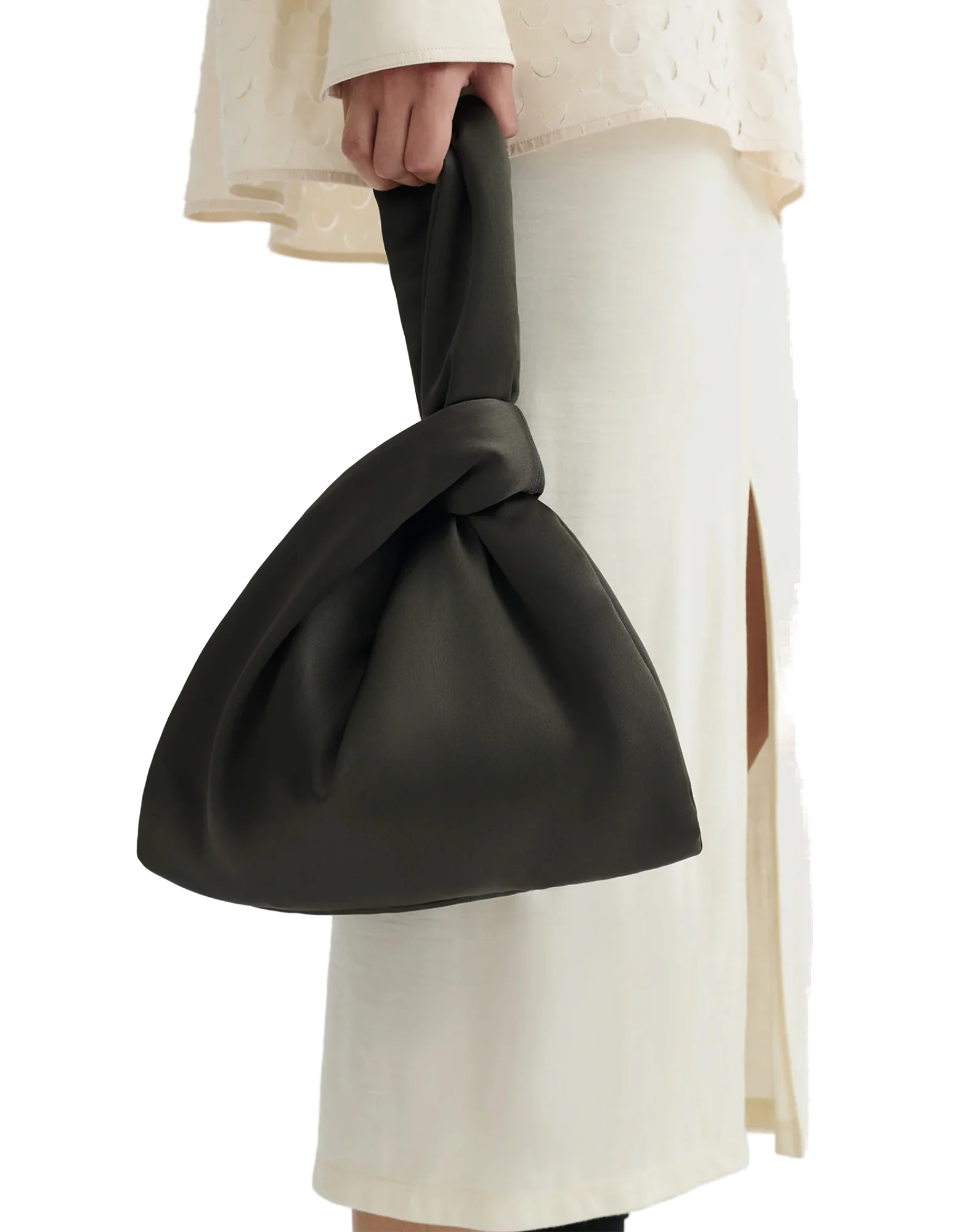Nanushka Jen Slip Tote Bag — Green, view 4