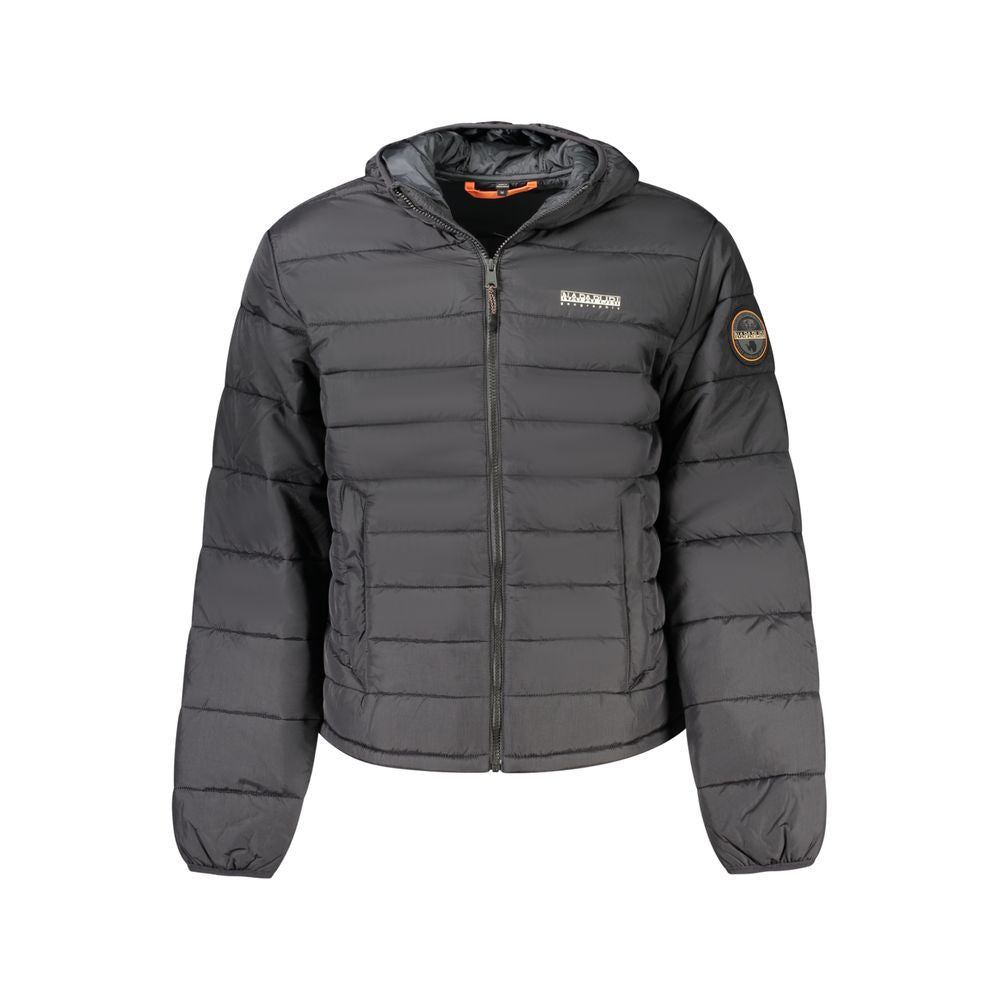 Napapijri Recycled Polyamide Hooded Down Jacket — Black by Napapijri