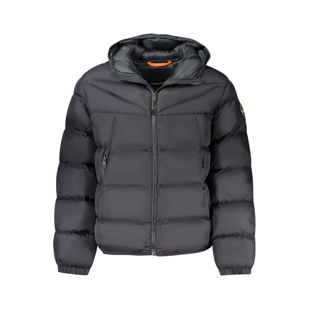 Napapijri Hooded Recycled Polyamide Down Jacket — Black by Napapijri