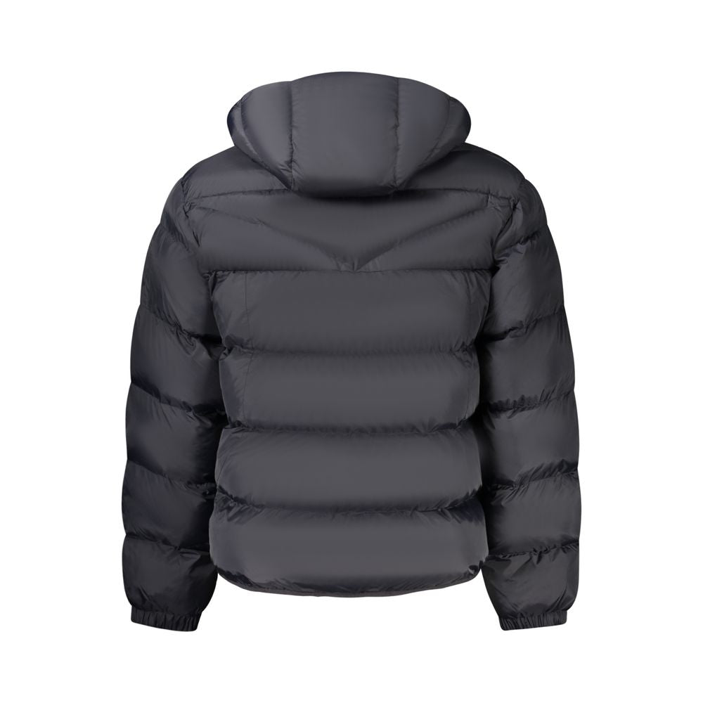 Napapijri Hooded Recycled Polyamide Down Jacket — Black, view 2