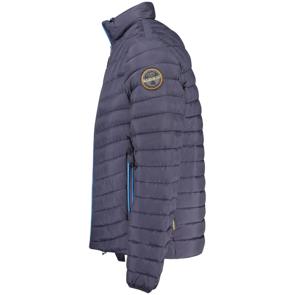 Napapijri Quilted Nylon Down Jacket — Blue, view 3