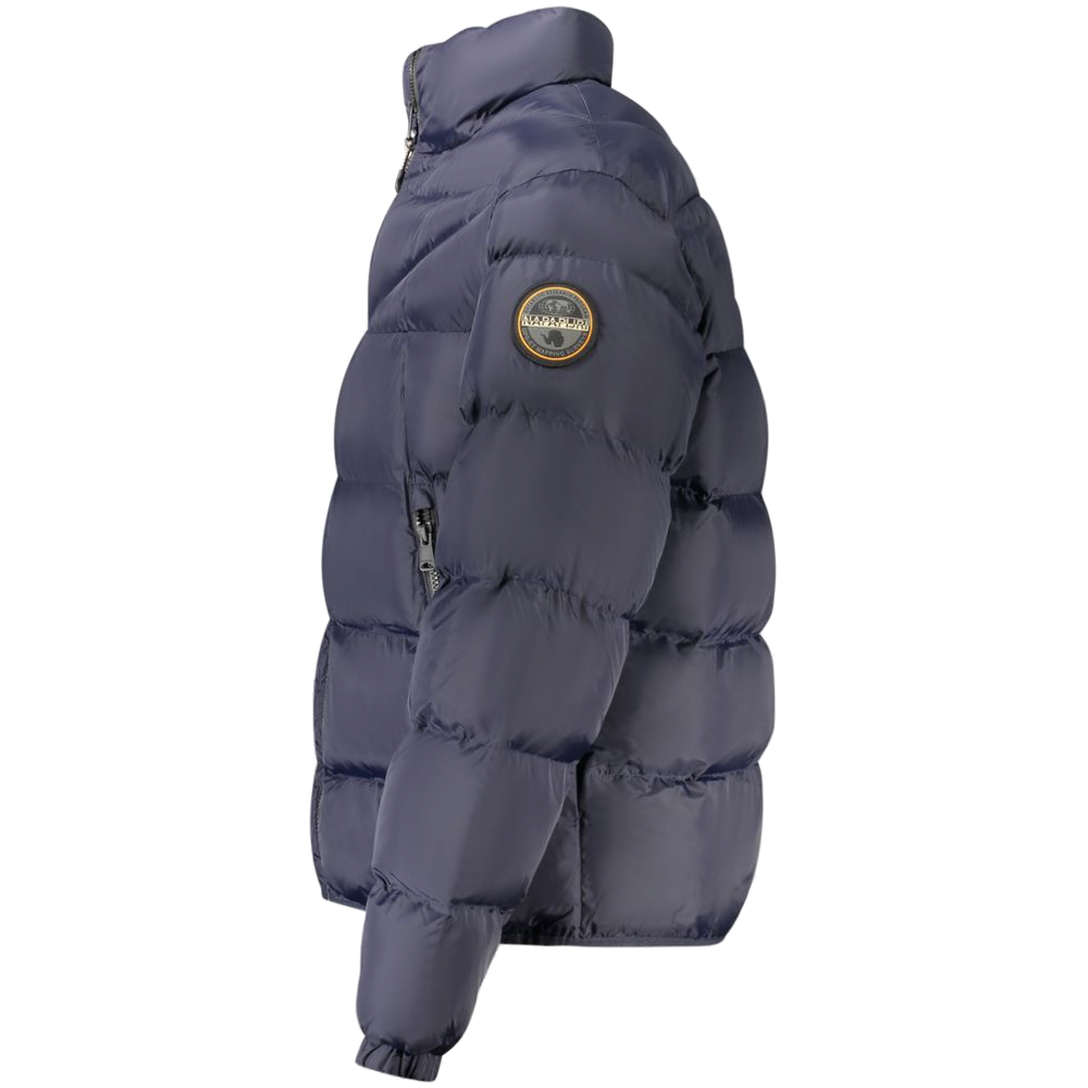 Napapijri Quilted Recycled Polyamide Down Jacket — Blue, view 3