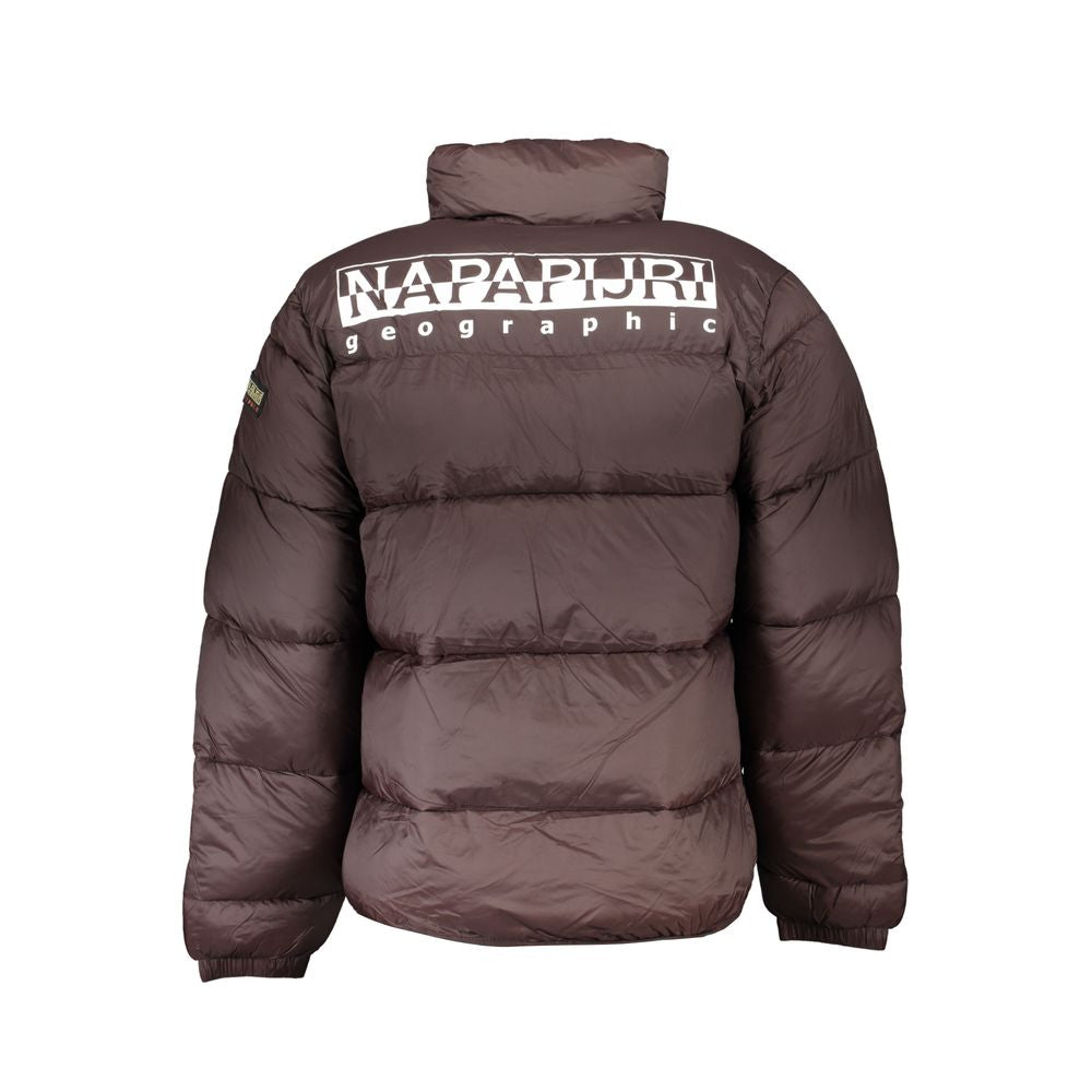 Napapijri Recycled Polyamide Quilted Down Jacket — Brown, view 2