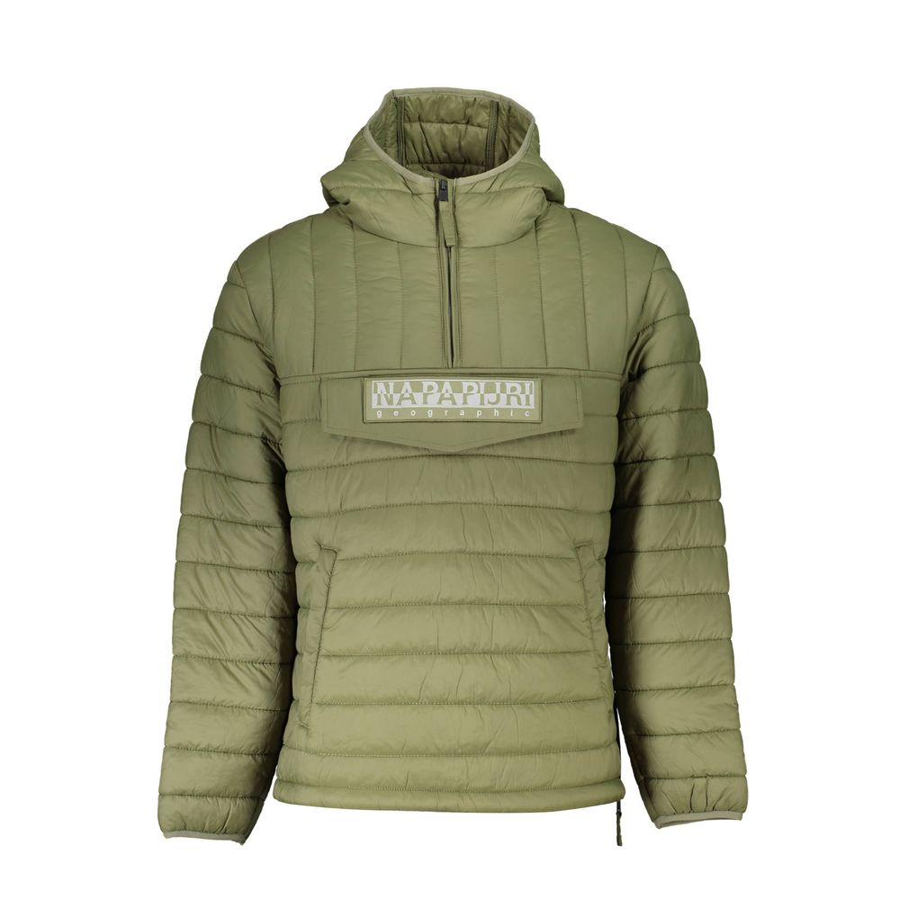 Napapijri Recycled Polyamide Hooded Down Jacket — Green by Napapijri