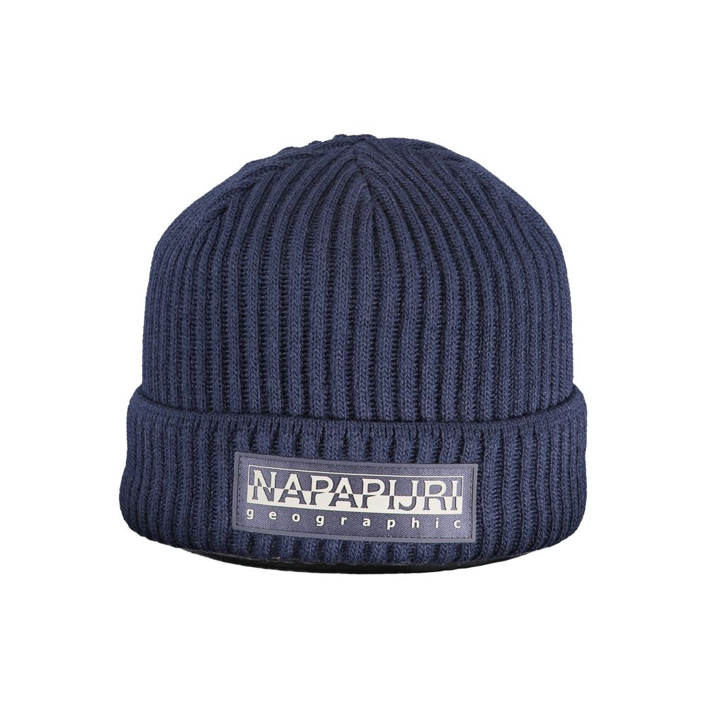 Napapijri NA-32586 Ribbed Acrylic Beanie — Blue by Napapijri
