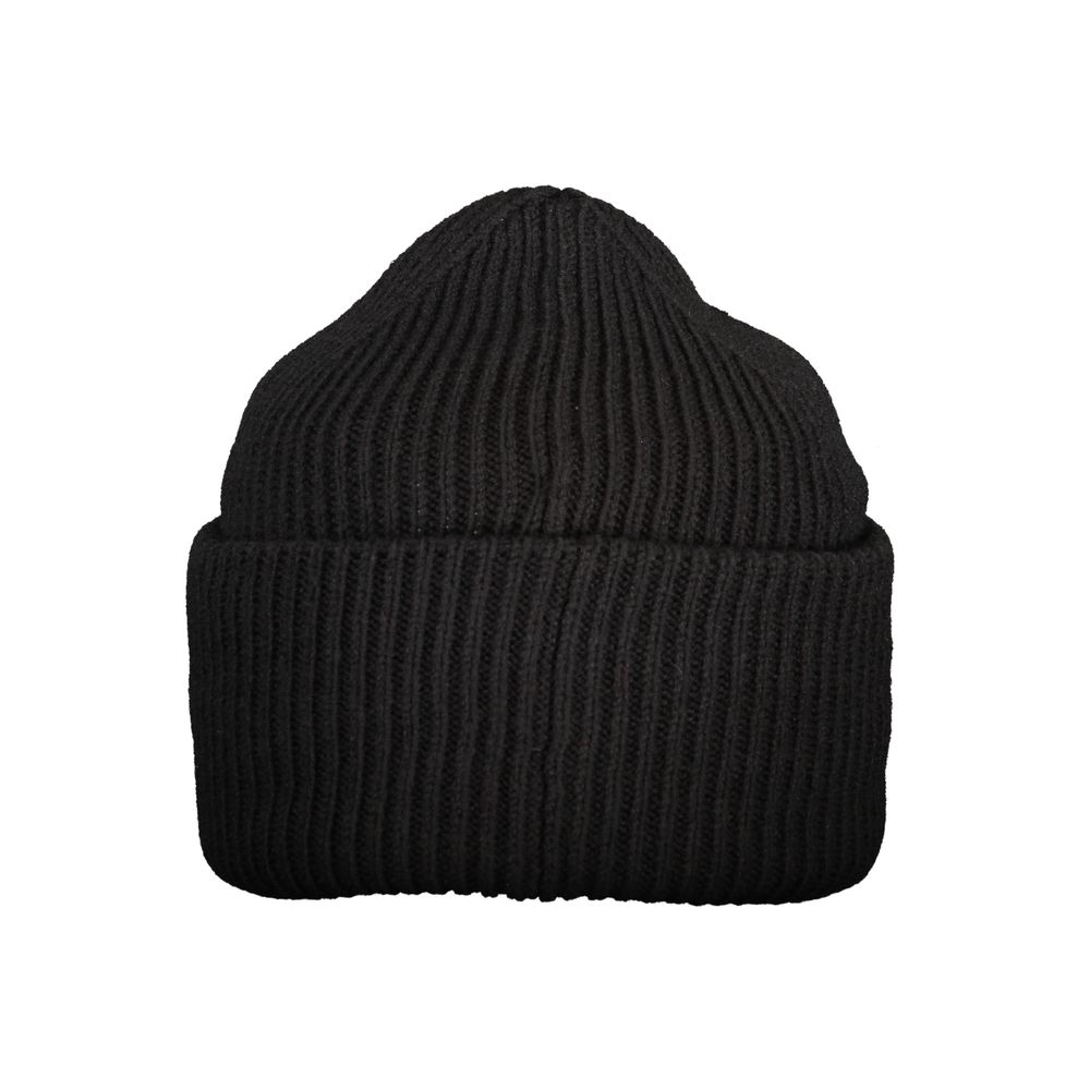 Napapijri NA-48530 Embroidered Flag Beanie — Black, view 2