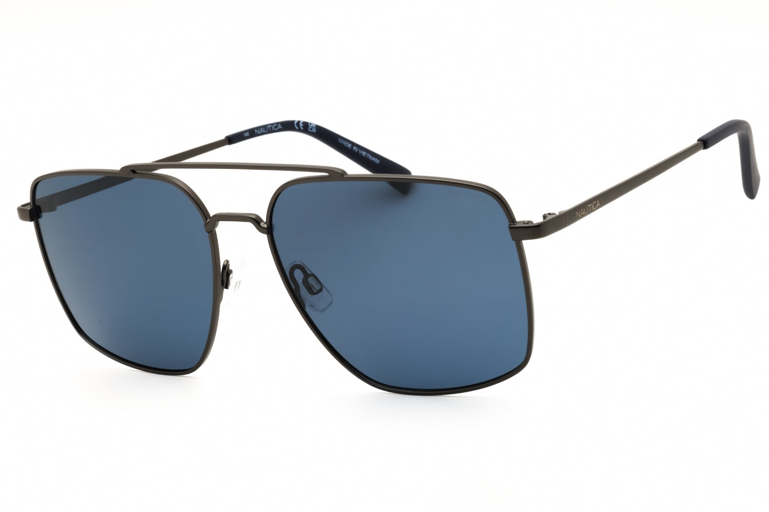 Nautica N106SP Polarized Rectangular Sunglasses — Gray by Nautica