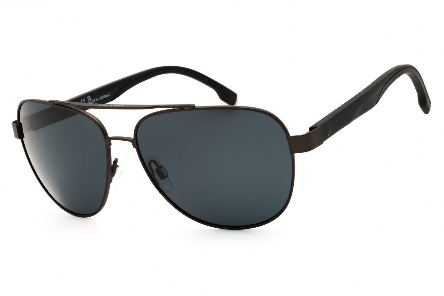 Nautica N107SP Polarized Aviator Sunglasses — Gray by Nautica