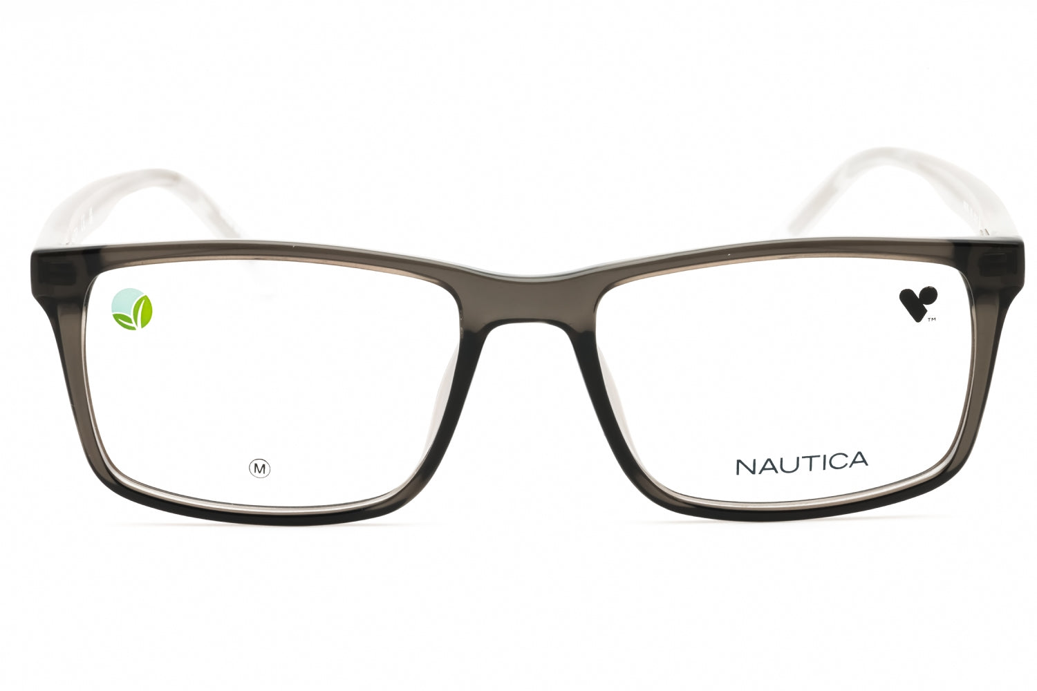 Nautica N8182 Rectangular Propionate Eyeglasses — Gray, view 2
