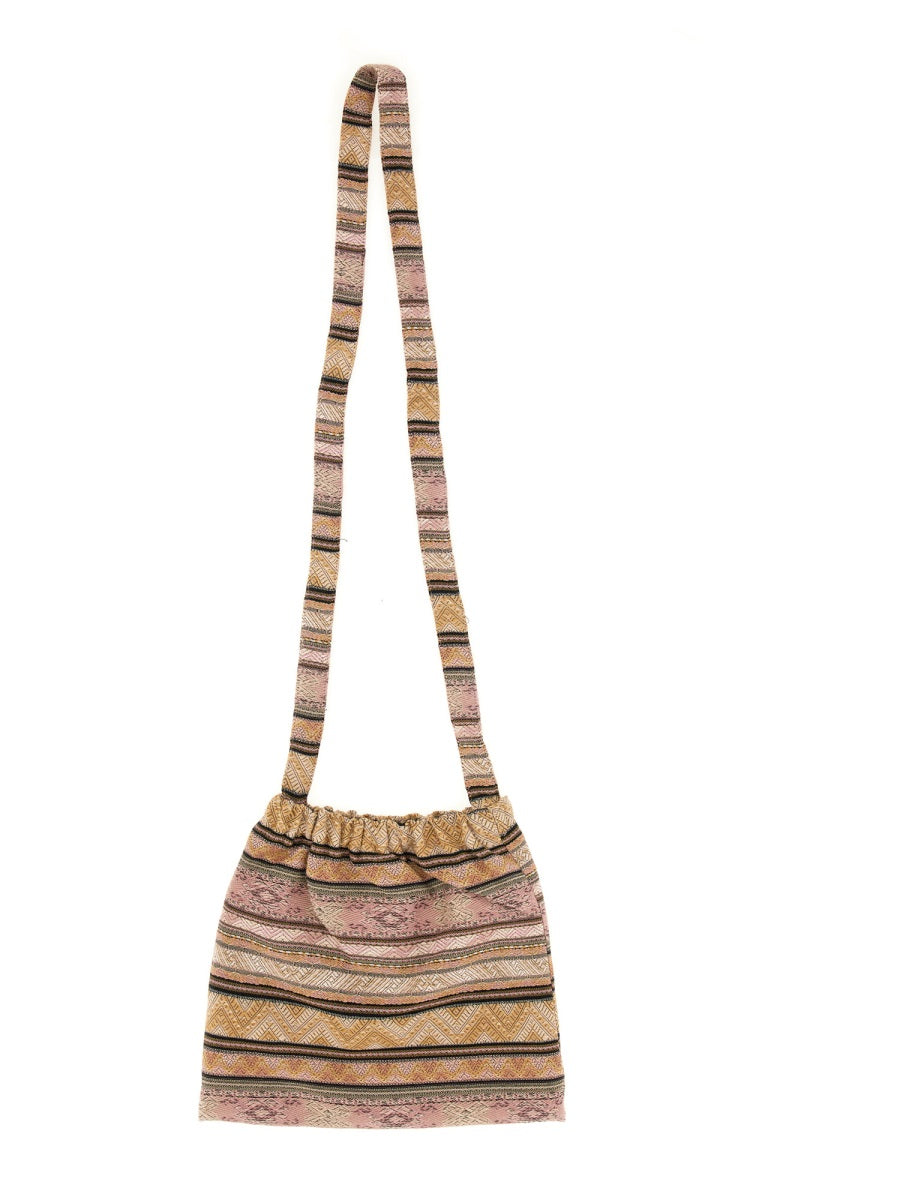 Needles Cotton Canvas Shoulder Bag — Pink by Needles