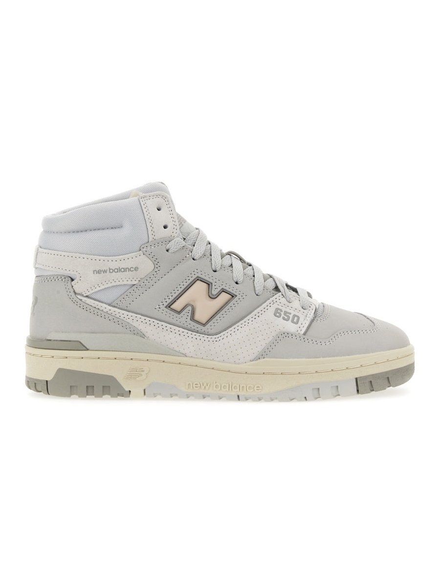New Balance Leather Upper Sneaker — Gray, view 3