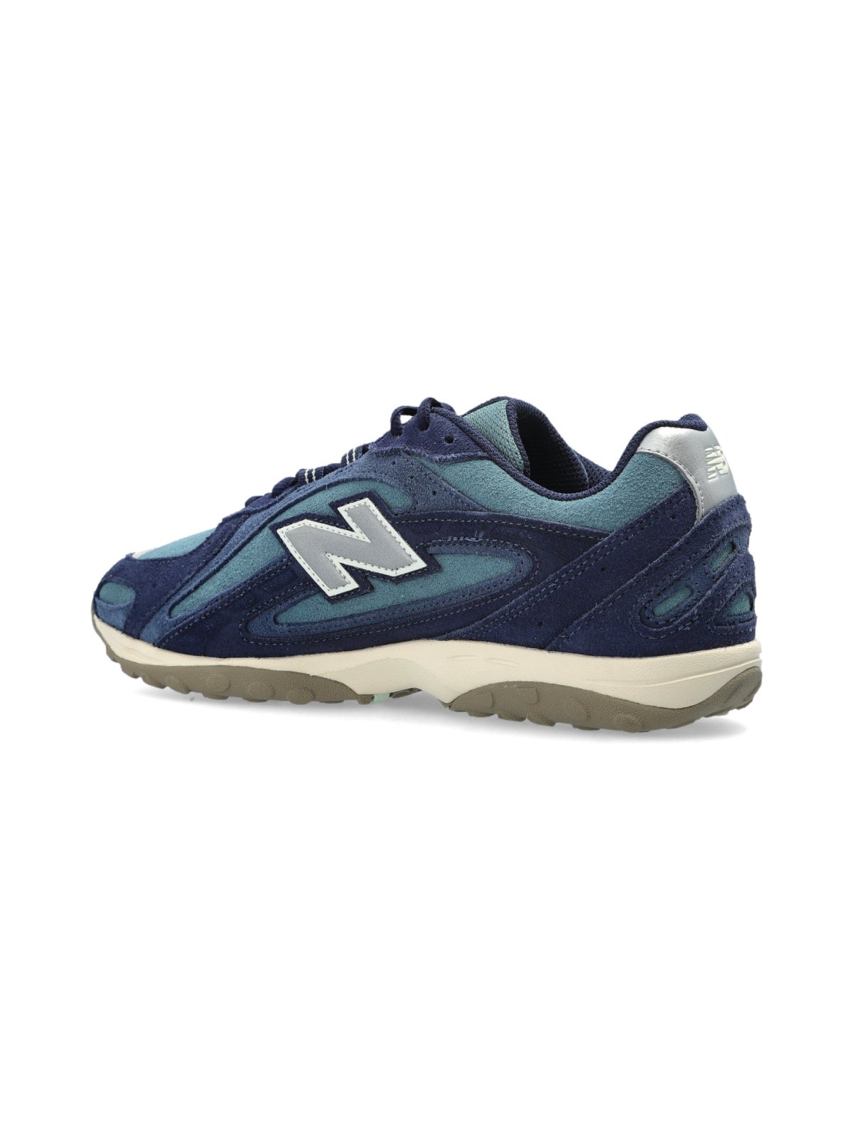 New Balance Suede and Leather Low-Top Sneakers — Navy, view 2