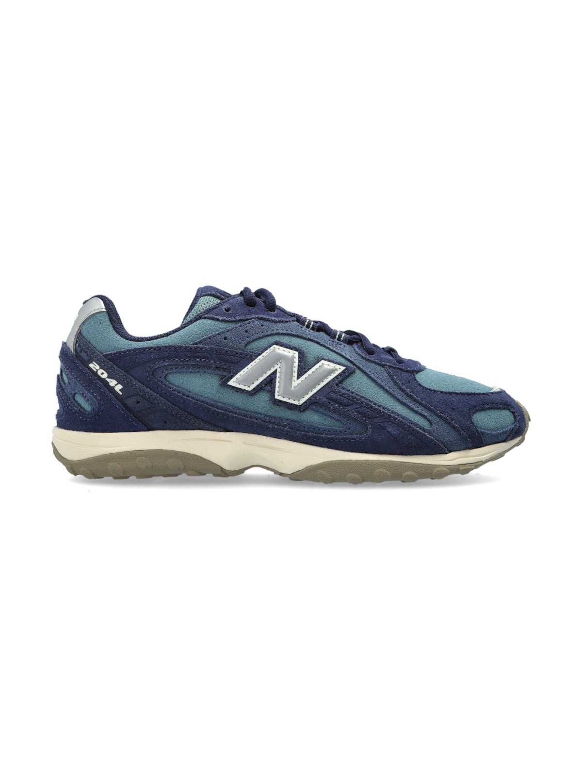 New Balance Suede and Leather Low-Top Sneakers — Navy, view 6