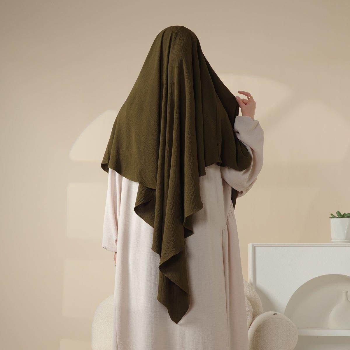 New Crepe 1-Layer Khimar by Mariam's Collection
