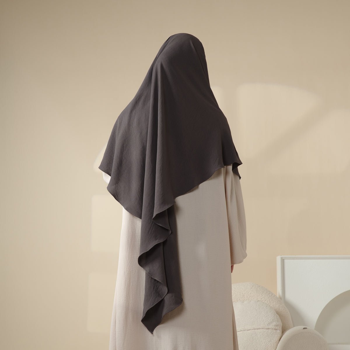 New Crepe 1-Layer Khimar, view 2