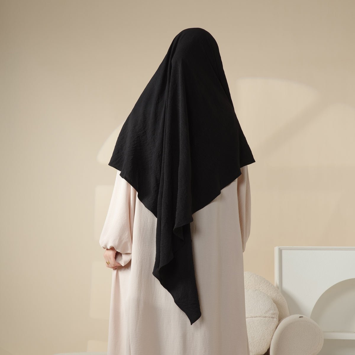 New Crepe 1-Layer Khimar, view 3