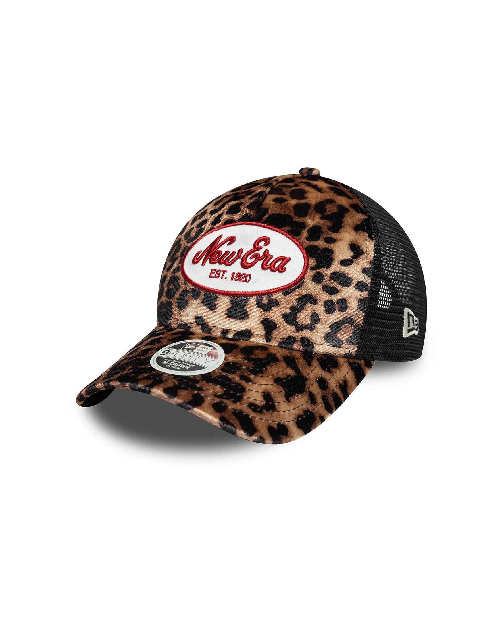 New Era Cap 60771767 Leopard-Print Trucker Baseball Cap — Brown, view 2