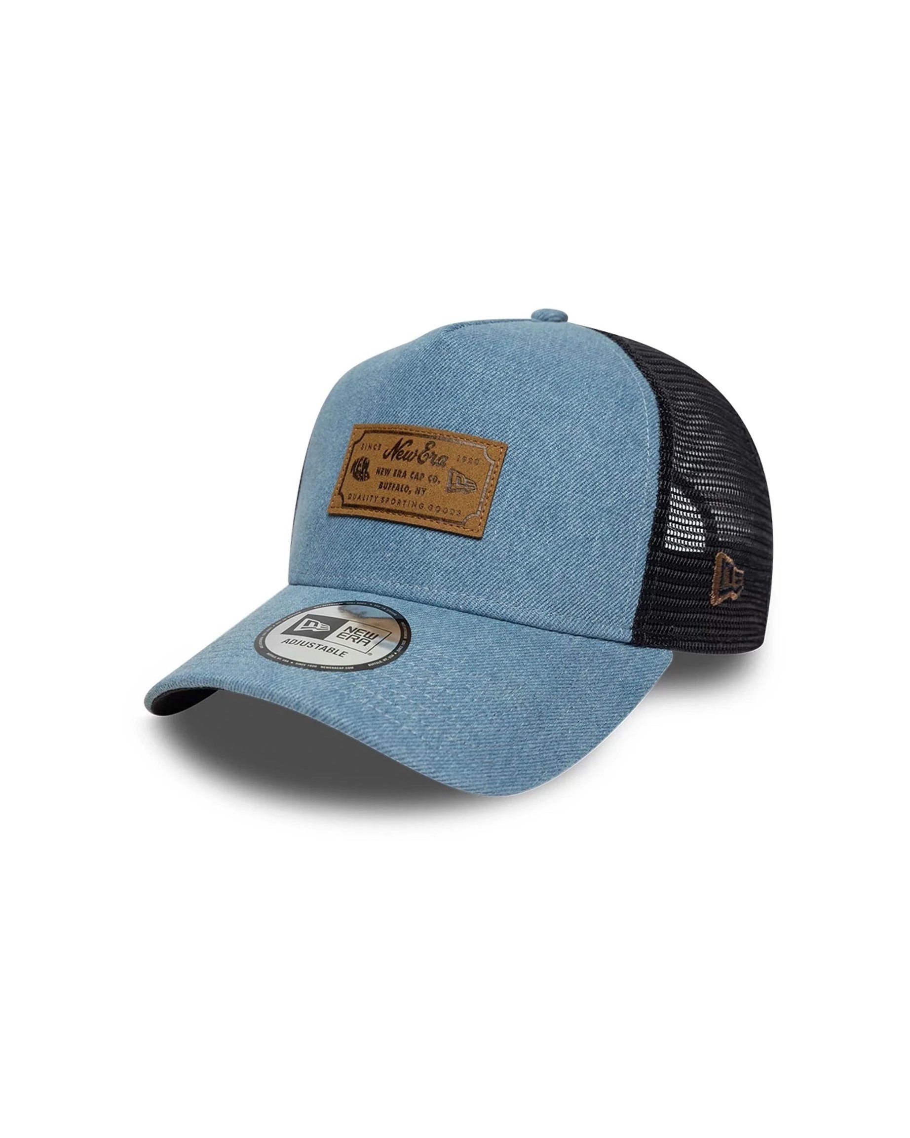 New Era Cap 60856334 Denim Trucker A-Frame Baseball Cap — Blue, view 2