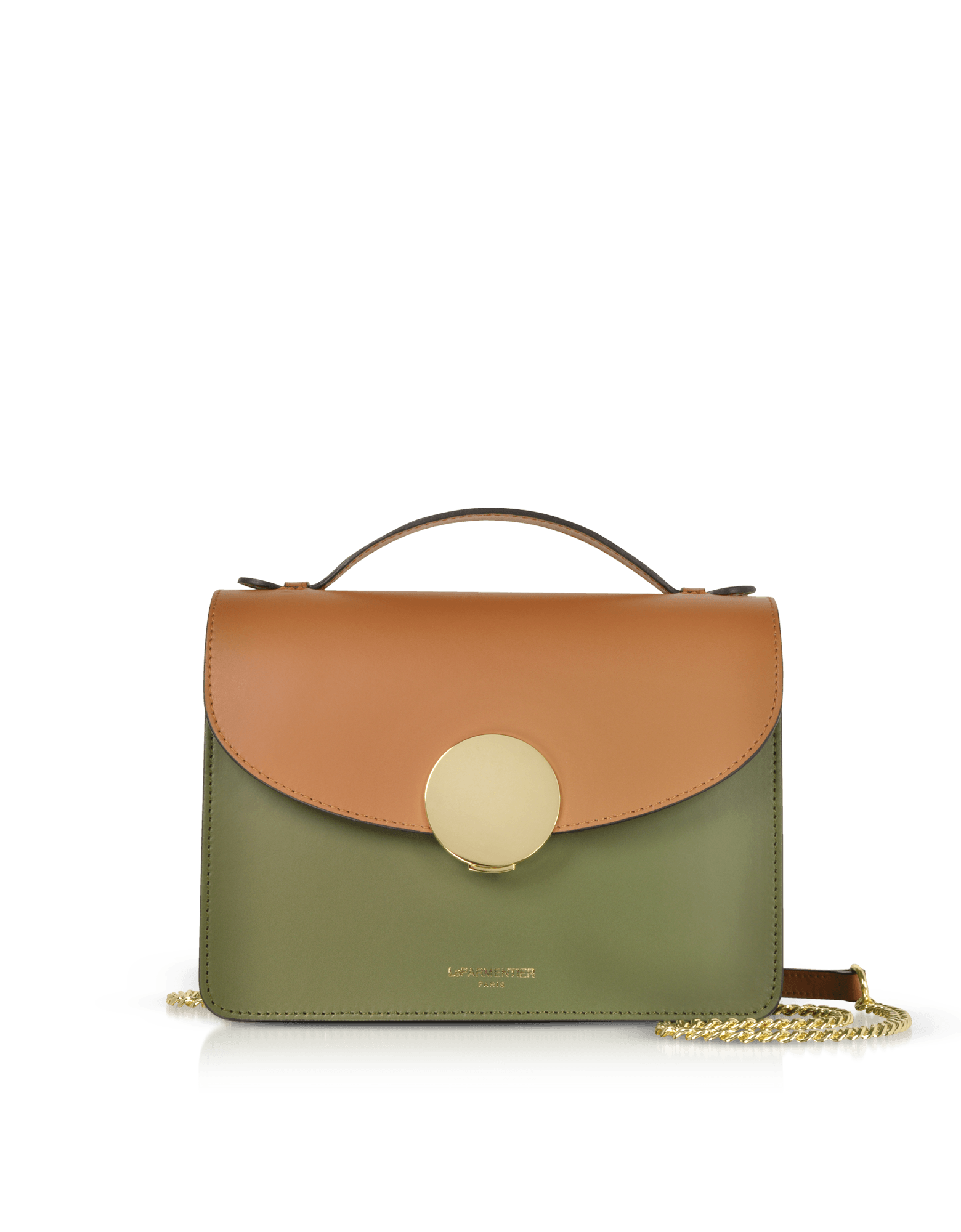 New Ondina Color Block Flap Top Satchel Bag by LePARMENTIER Paris