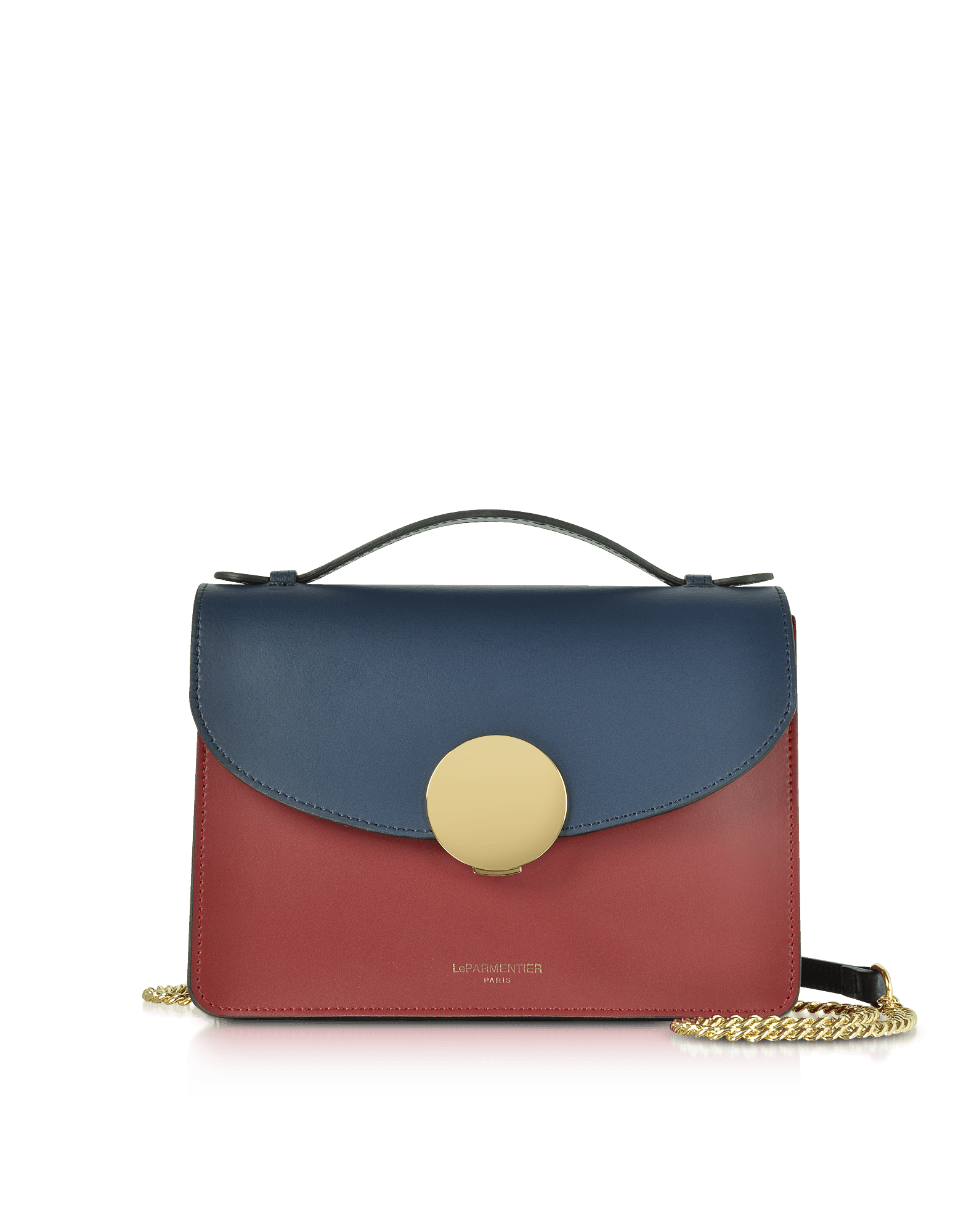 New Ondina Color Block Flap Top Satchel Bag by LePARMENTIER Paris