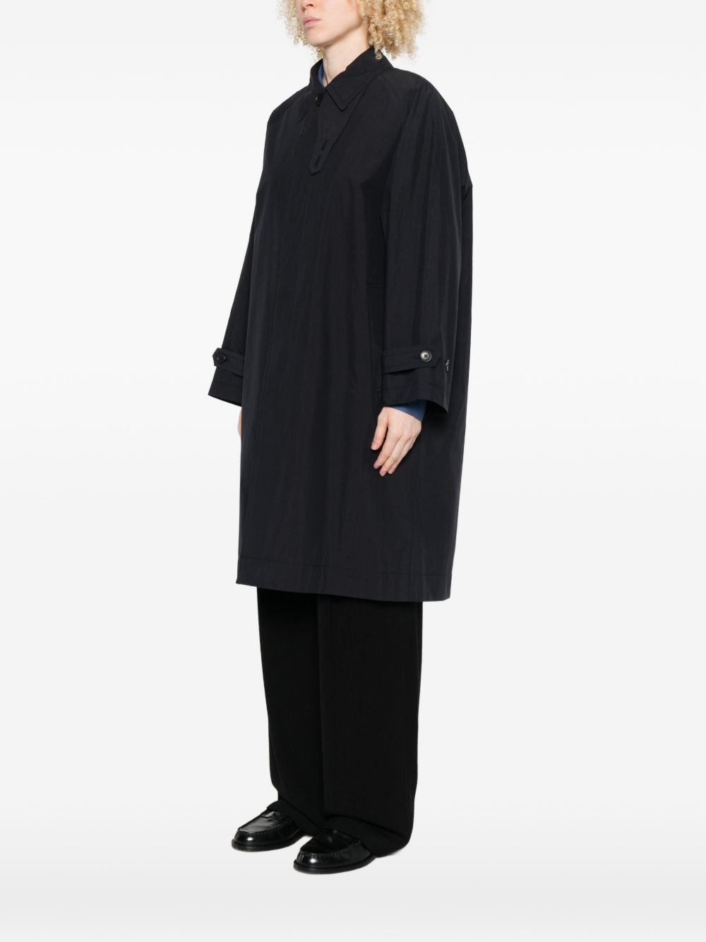 NICHOLSON & NICHOLSON Cotton-Blend Coat — Black, view 3