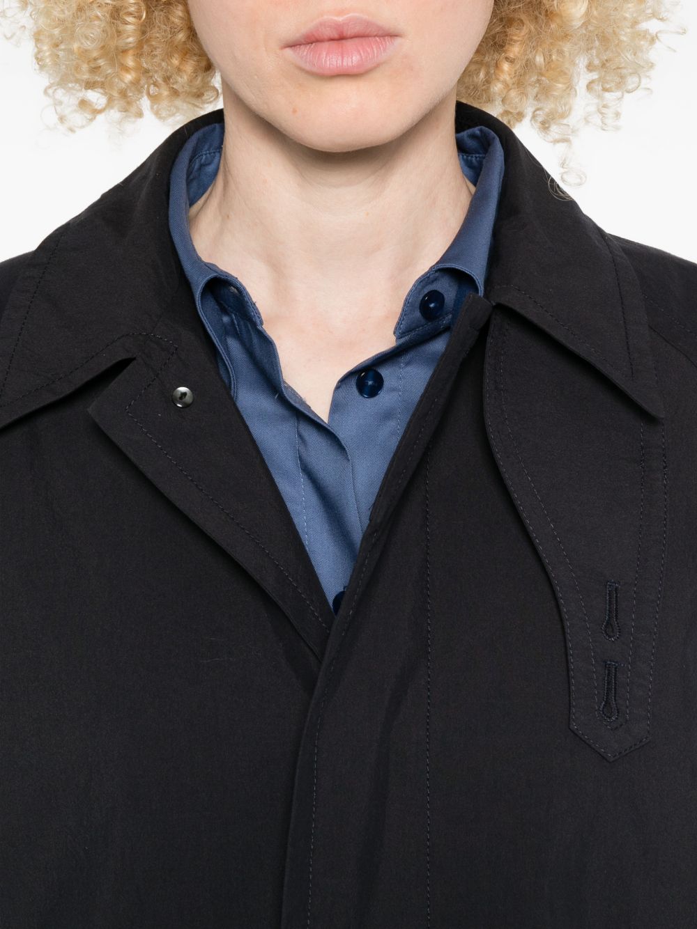 NICHOLSON & NICHOLSON Cotton-Blend Coat — Black, view 4