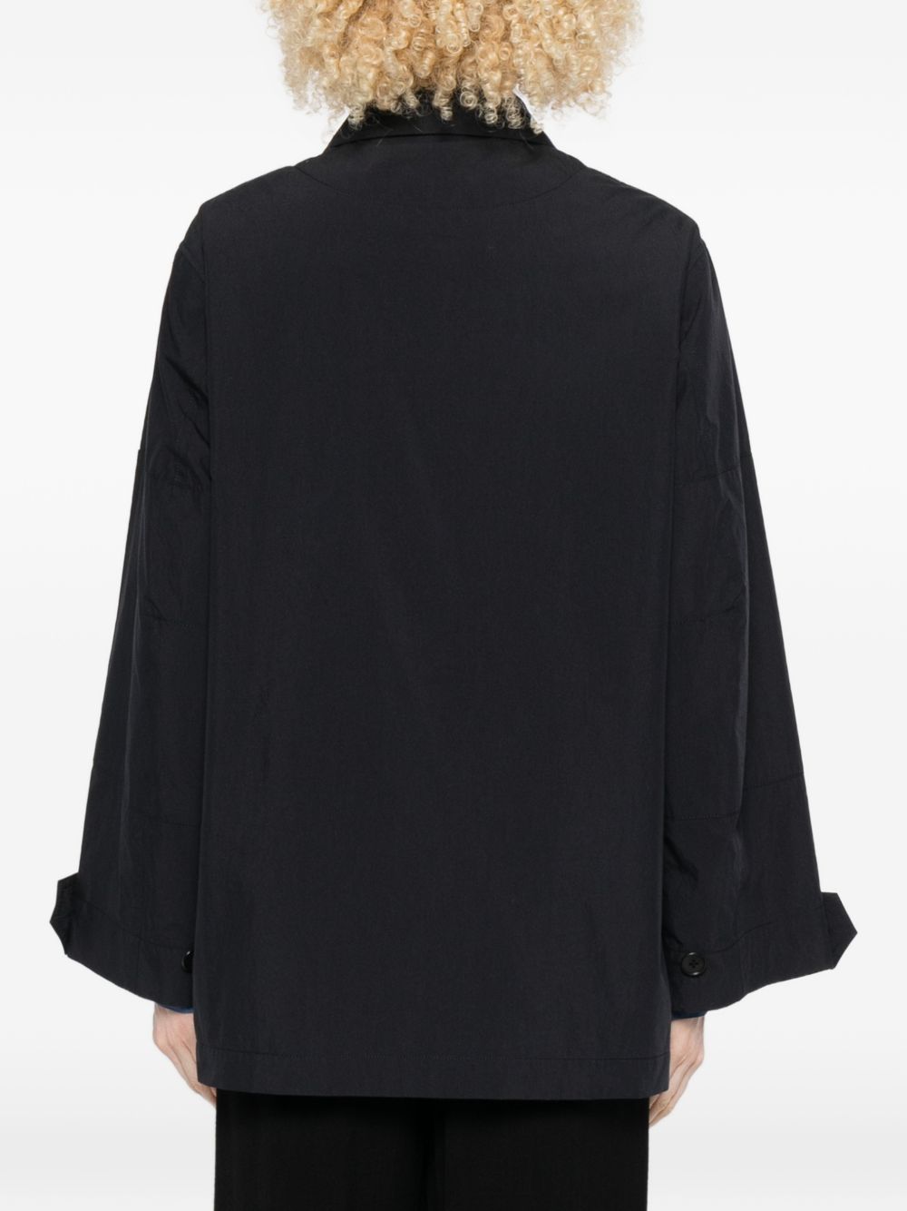 NICHOLSON & NICHOLSON Cotton Utility Jacket — Black, view 3