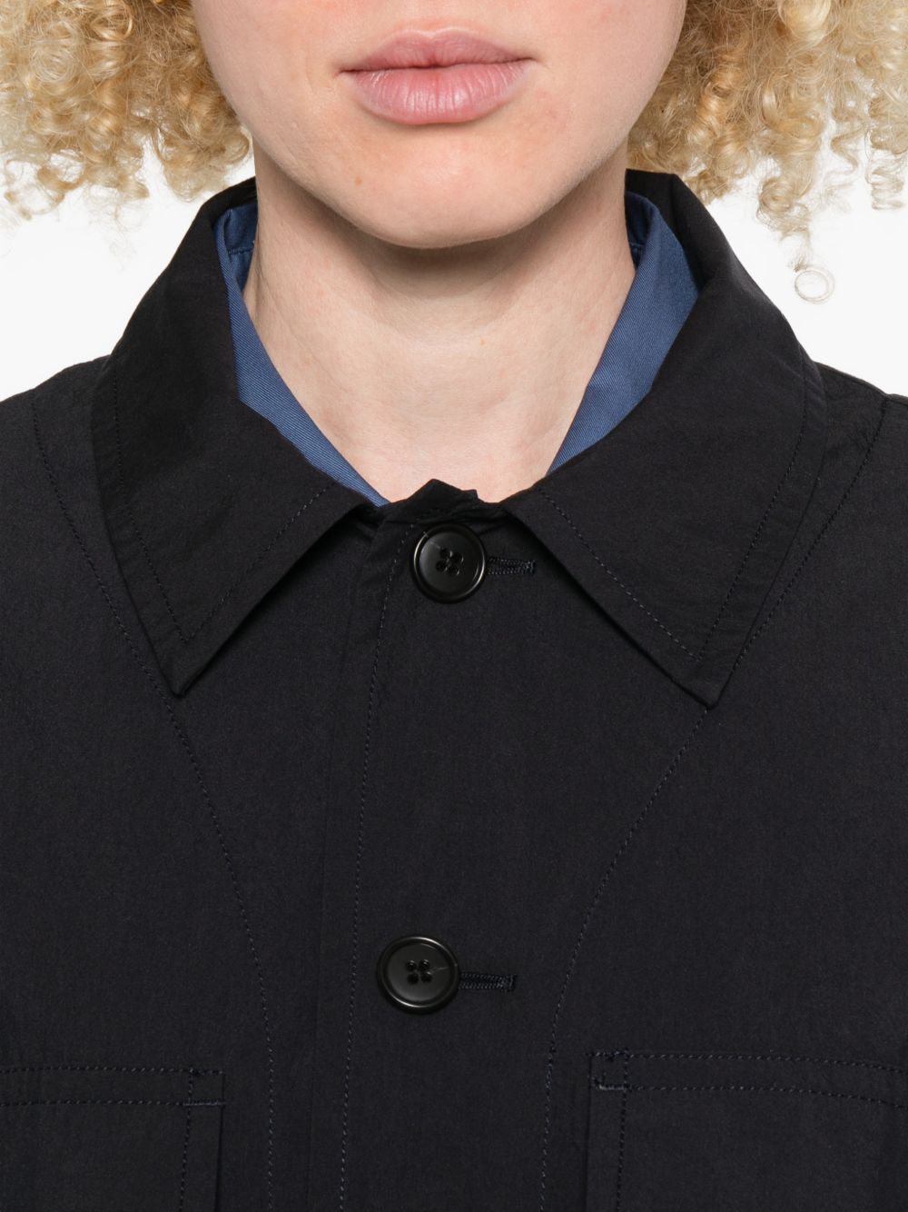 NICHOLSON & NICHOLSON Cotton Utility Jacket — Black, view 4