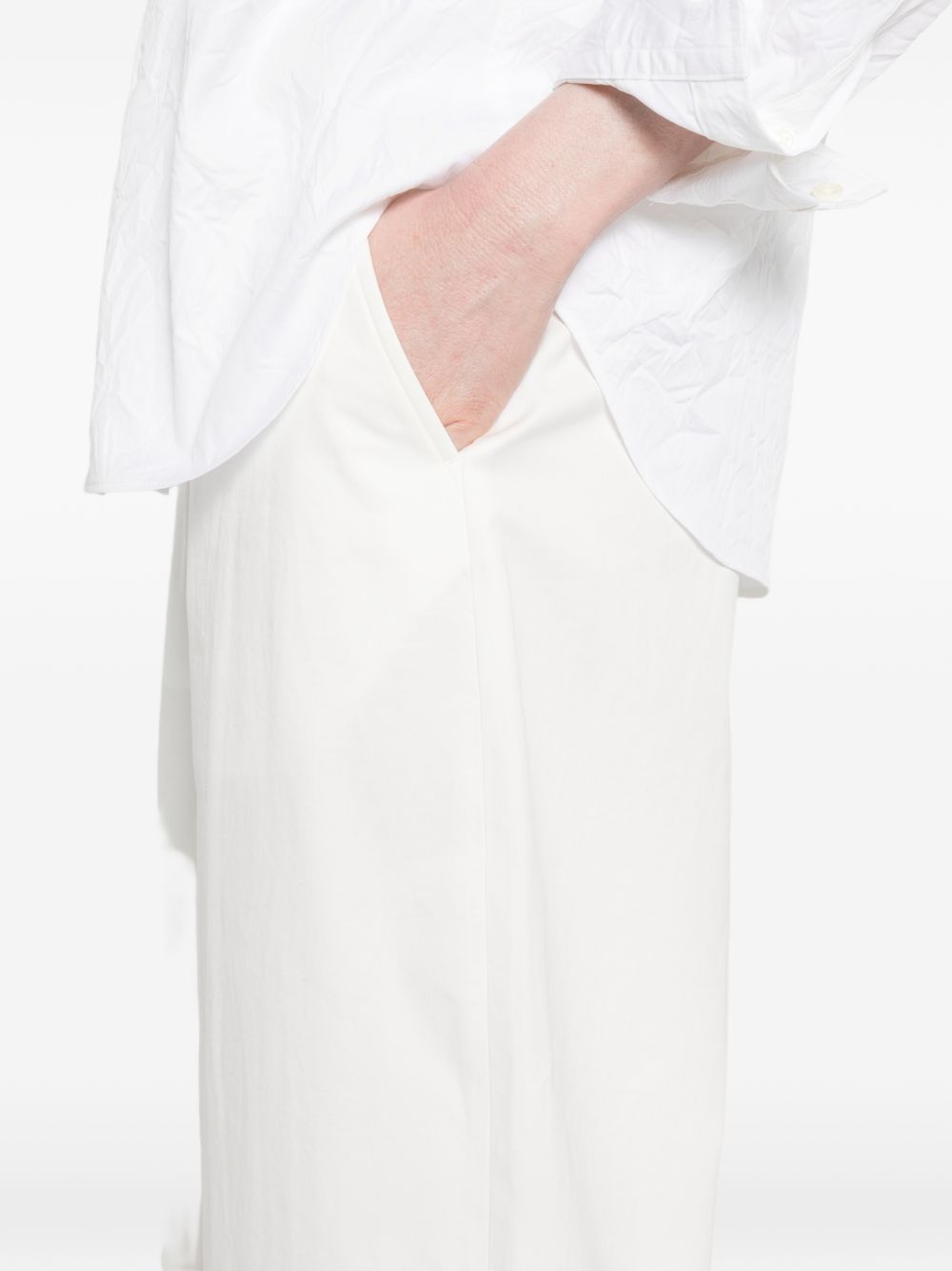 NICHOLSON & NICHOLSON Cotton Trousers — White, view 2