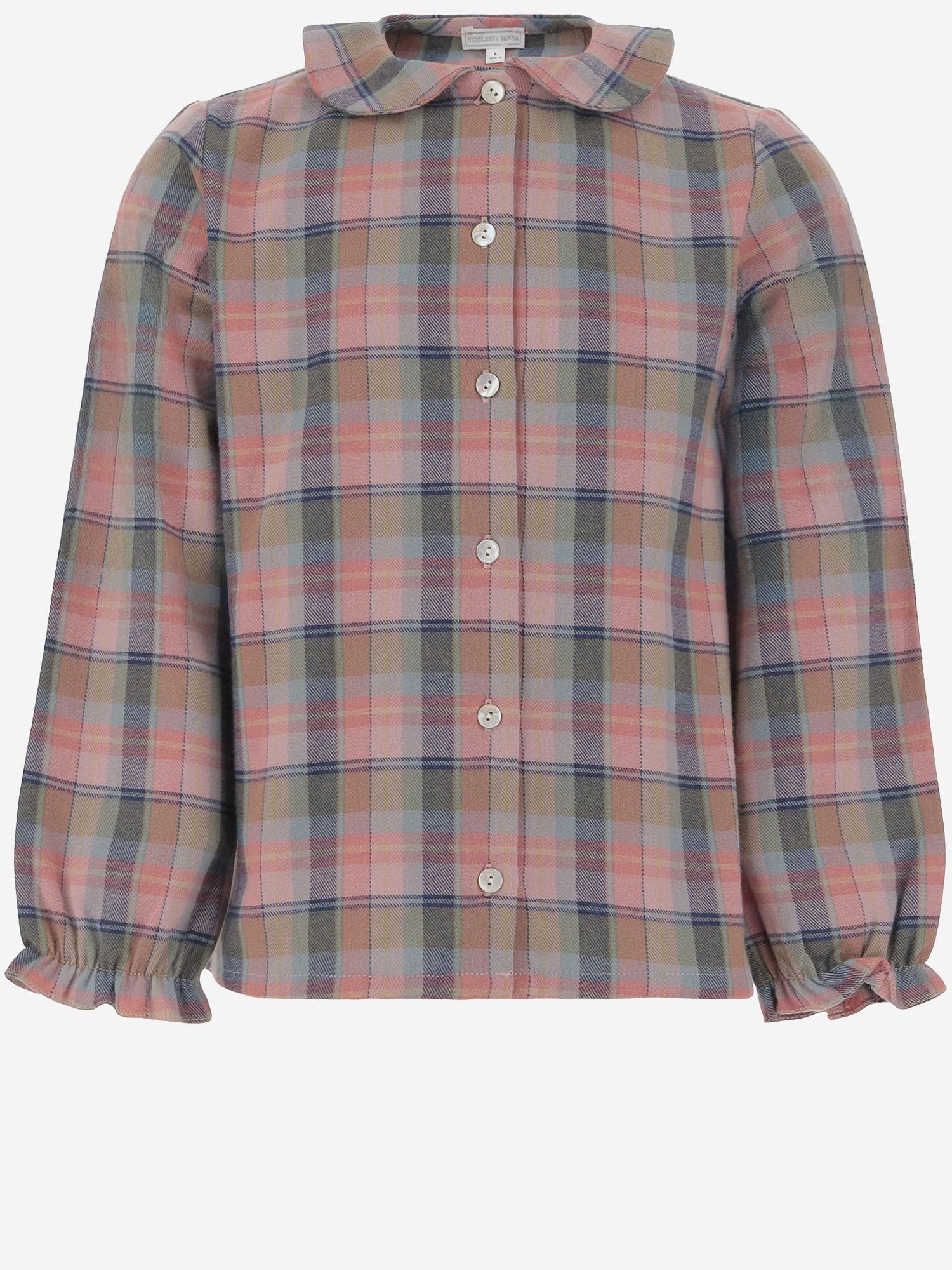 Nicoletta Fanna Cotton Check Pattern Shirt — Multicolor, view 2