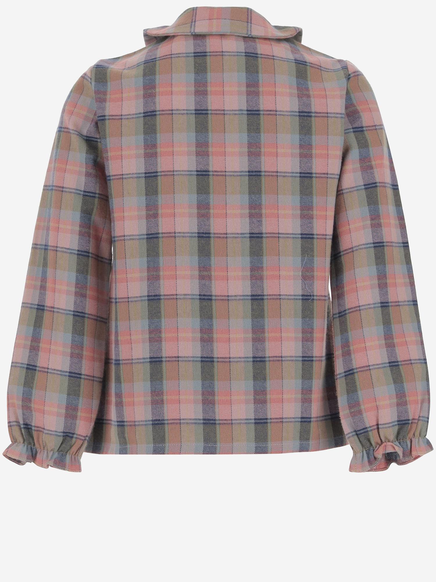 Nicoletta Fanna Cotton Check Pattern Shirt — Multicolor, view 3