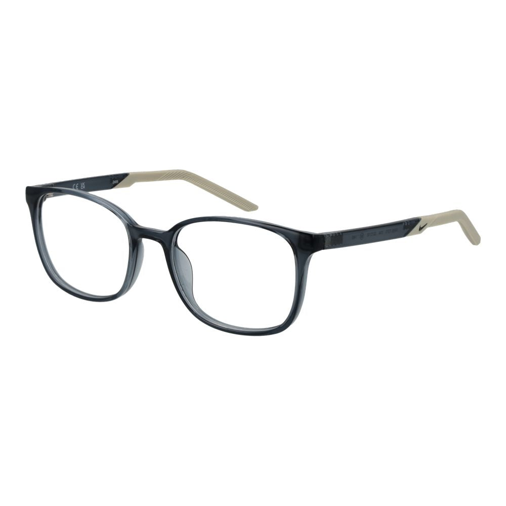 Nike NI-1063668 Stainless Steel Square-Frame Eyeglasses — Gray by Nike