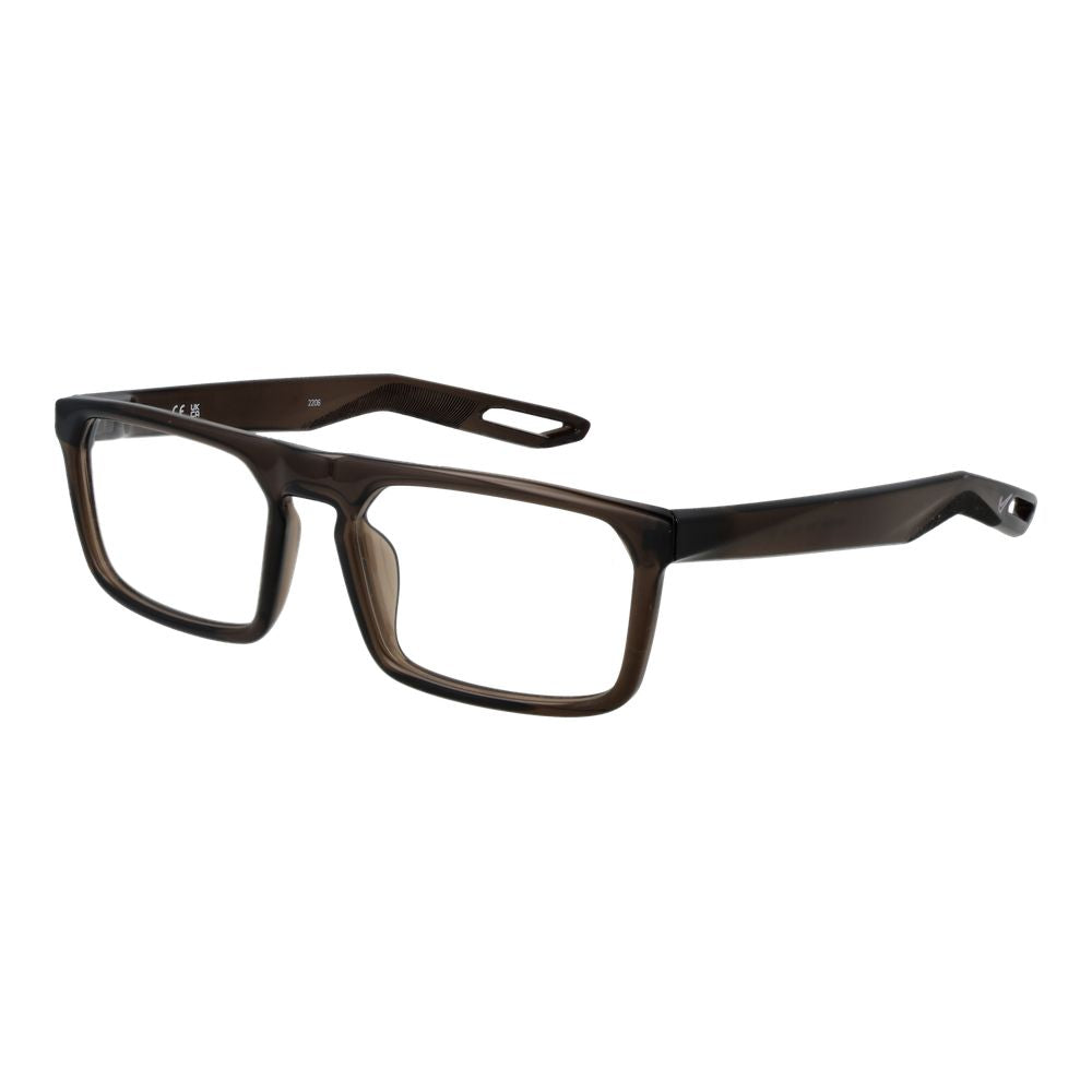 Nike NI-1063756 Stainless Steel Rectangle Eyeglasses — Brown by Nike