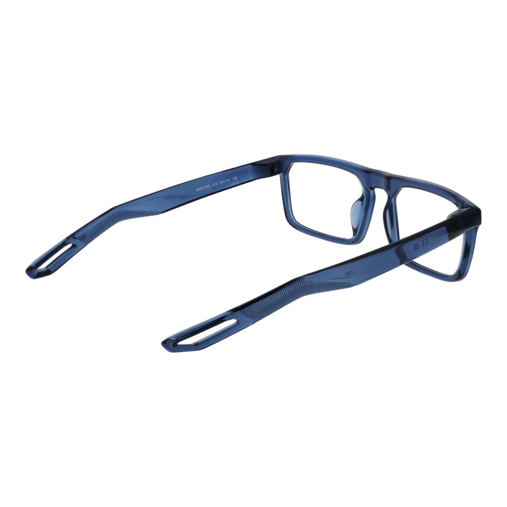 Nike NI-1063757 Stainless Steel Rectangle Eyeglasses — Blue, view 3