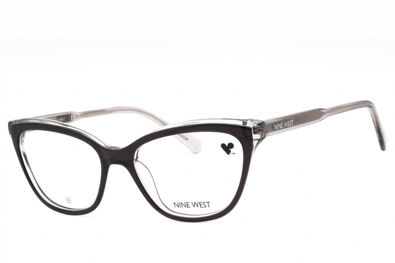 Nine West NW5219 Cat-Eye Acetate Eyeglasses — Gray by Nine West