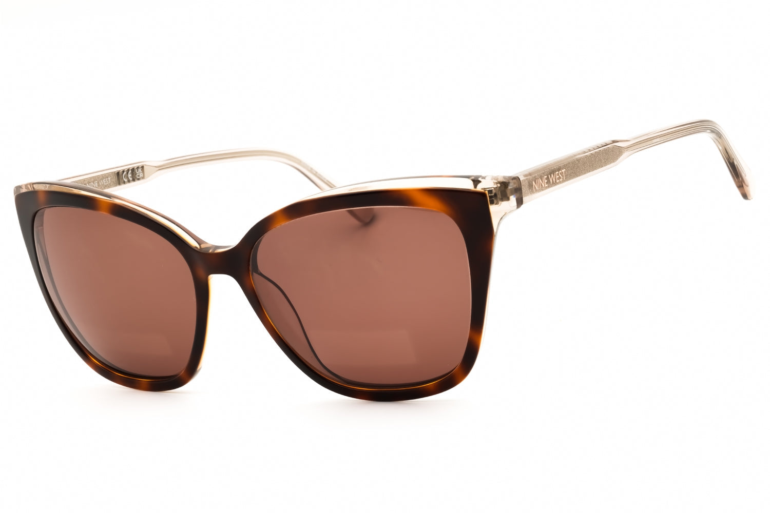 Nine West NW660S Cat Eye Acetate Sunglasses — Brown by Nine West