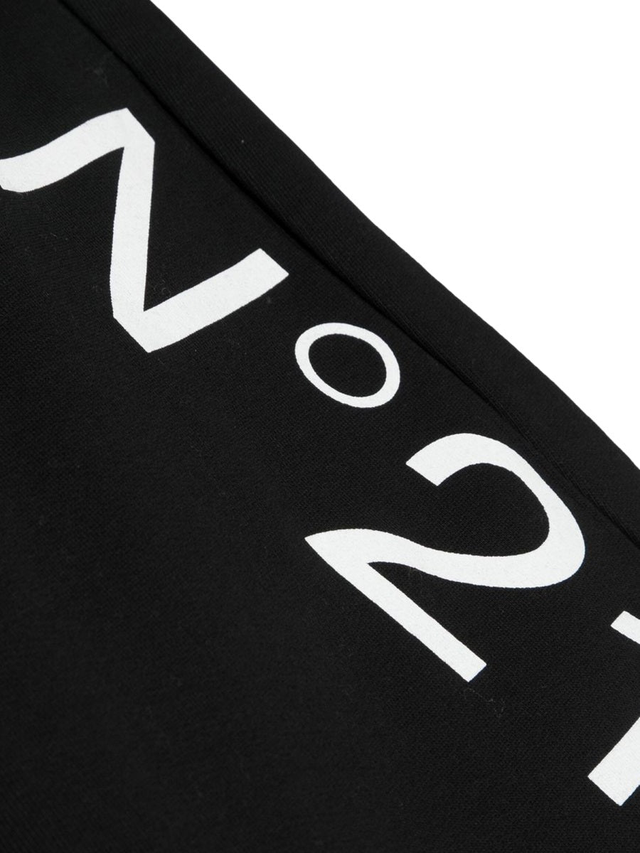 Nº21 Logo Cotton Bermuda Shorts — Black, view 3