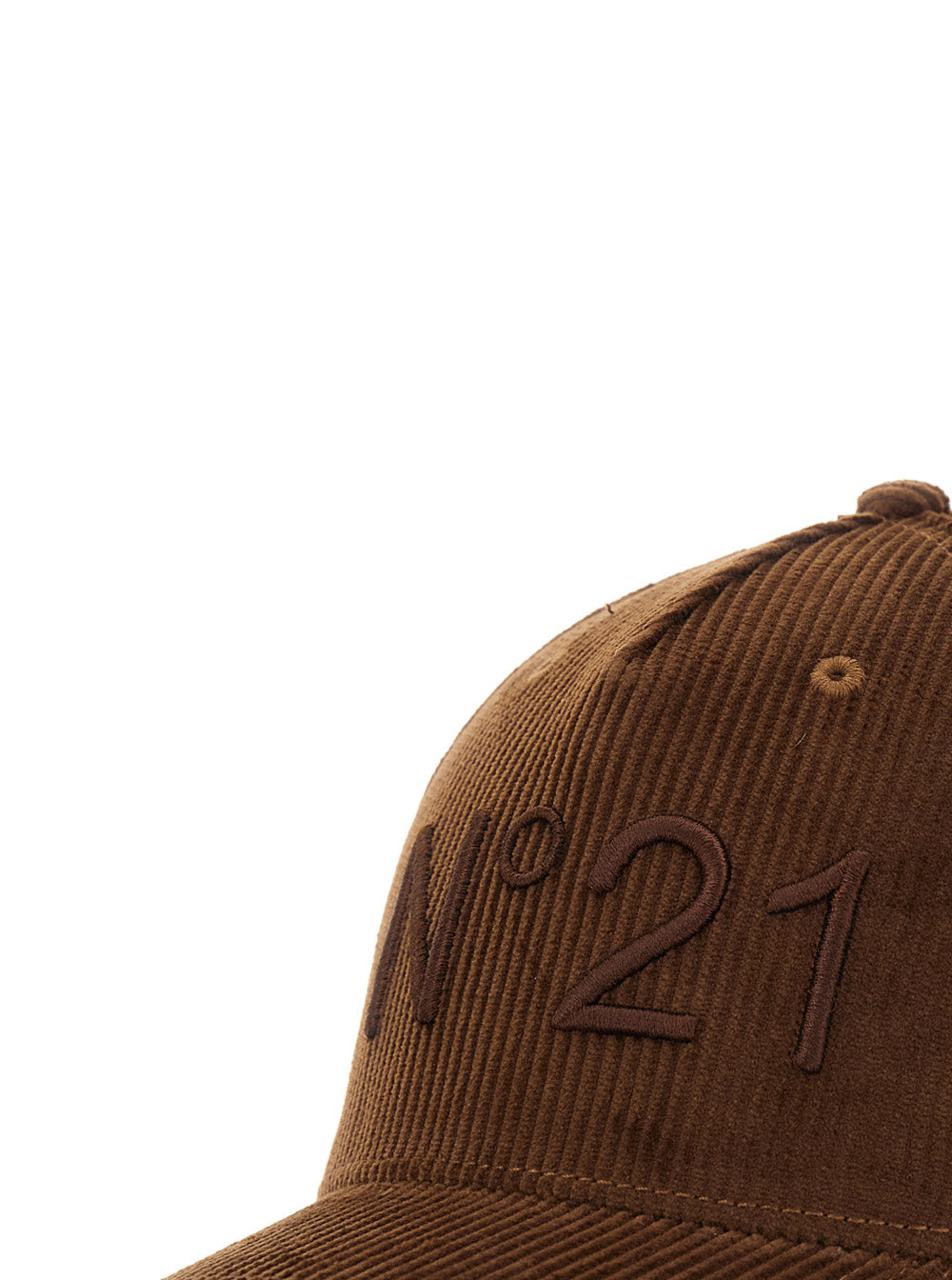 Nº21 N210GIN0551N21F43U Logo-Embroidered Cotton Baseball Cap — Brown, view 3