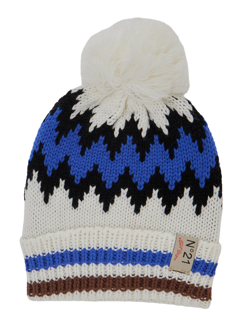 Nº21 N210GXN0550N21F46M Wool-Blend Knit Beanie — Multicolor by Nº21