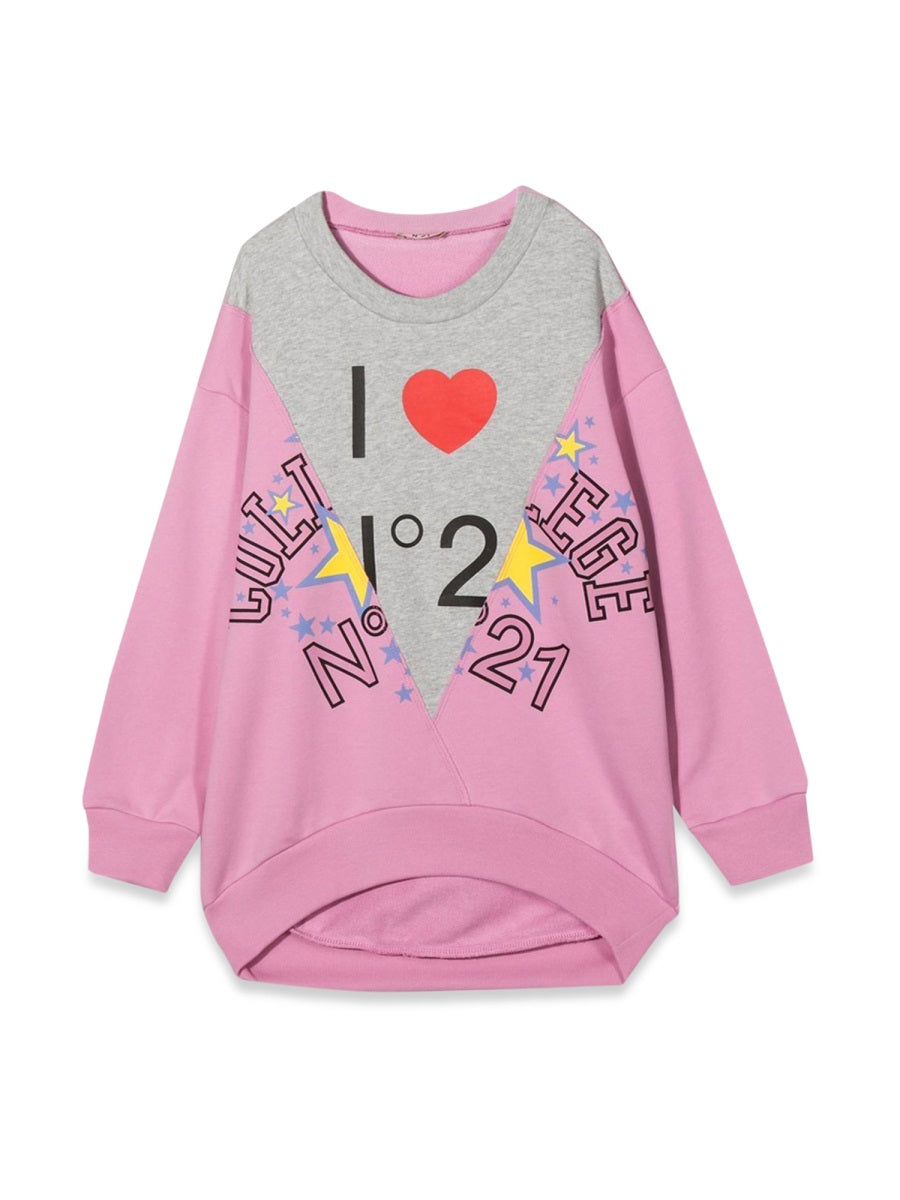 Nº21 Cotton Crewneck Sweatshirt — Pink by Nº21